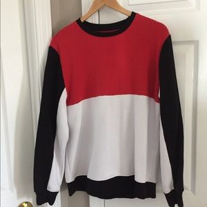 Colorblocked crewneck sweatshirt